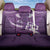 Purple Polynesia Back Car Seat Cover Tribal Pattern Tropical Frangipani