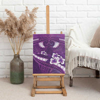 Purple Polynesia Canvas Wall Art Tribal Pattern Tropical Frangipani LT14 - Polynesian Pride