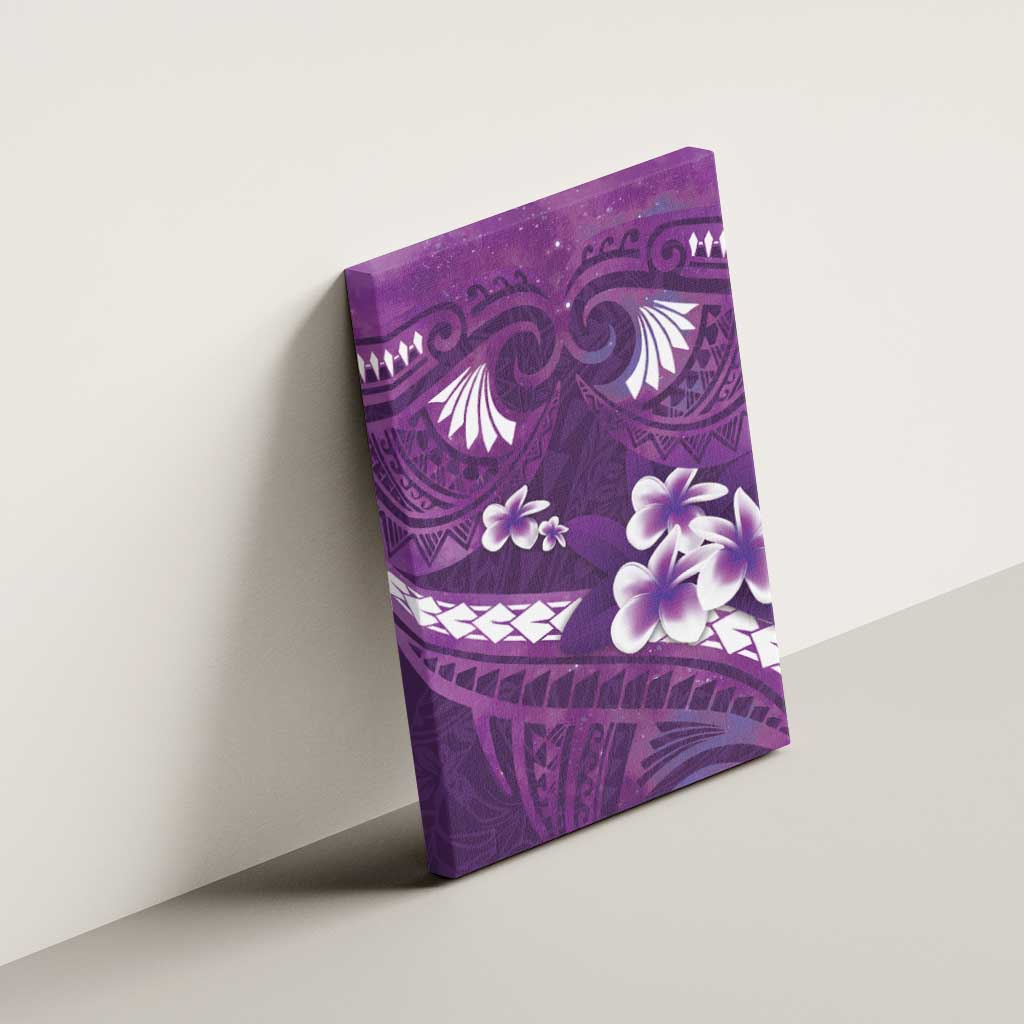 Purple Polynesia Canvas Wall Art Tribal Pattern Tropical Frangipani LT14 - Polynesian Pride