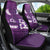 Purple Polynesia Car Seat Cover Tribal Pattern Tropical Frangipani