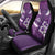 Purple Polynesia Car Seat Cover Tribal Pattern Tropical Frangipani