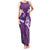 Purple Polynesia Family Matching Tank Maxi Dress and Hawaiian Shirt Tribal Pattern Tropical Frangipani