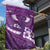 Purple Polynesia Garden Flag Tribal Pattern Tropical Frangipani