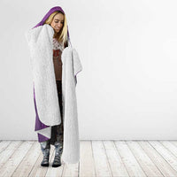 Purple Polynesia Hooded Blanket Tribal Pattern Tropical Frangipani LT14 - Polynesian Pride