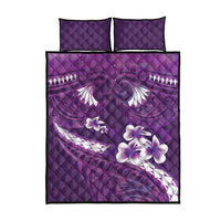 Purple Polynesia Quilt Bed Set Tribal Pattern Tropical Frangipani LT14 - Polynesian Pride