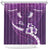 Purple Polynesia Shower Curtain Tribal Pattern Tropical Frangipani