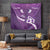 Purple Polynesia Tapestry Tribal Pattern Tropical Frangipani