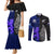 New Zealand and Scotland Rugby Couples Matching Mermaid Dress and Long Sleeve Button Shirts All Black Maori With Thistle Together LT14 Black - Polynesian Pride