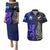 New Zealand and Scotland Rugby Couples Matching Puletasi Dress and Hawaiian Shirt All Black Maori With Thistle Together LT14 Black - Polynesian Pride