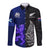 New Zealand and Scotland Rugby Long Sleeve Button Shirt All Black Maori With Thistle Together LT14 Unisex Black - Polynesian Pride