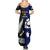 New Zealand and Scotland Rugby Summer Maxi Dress All Black Maori With Thistle Together LT14 - Polynesian Pride