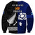 New Zealand and Scotland Rugby Sweatshirt All Black Maori With Thistle Together LT14 - Polynesian Pride