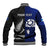 Personalised New Zealand and Scotland Rugby Baseball Jacket All Black Maori With Thistle Together LT14 - Polynesian Pride