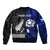 Personalised New Zealand and Scotland Rugby Bomber Jacket All Black Maori With Thistle Together LT14 - Polynesian Pride