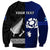 Personalised New Zealand and Scotland Rugby Sweatshirt All Black Maori With Thistle Together LT14 - Polynesian Pride