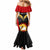 Custom Papua New Guinea Rugby Mermaid Dress Port Moresby Vipers PNG Polynesian Pattern LT14 - Polynesian Pride