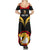 Custom Papua New Guinea Rugby Summer Maxi Dress Port Moresby Vipers PNG Polynesian Pattern LT14 - Polynesian Pride