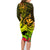 Hawaii Family Matching Long Sleeve Bodycon Dress and Hawaiian Shirt Kanaka Map With Polynesian Shark Tattoo Reggae Unique LT14 - Polynesian Pride