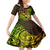 Hawaii Family Matching Off Shoulder Short Dress and Hawaiian Shirt Kanaka Map With Polynesian Shark Tattoo Reggae Unique LT14 Daughter's Dress Reggae - Polynesian Pride