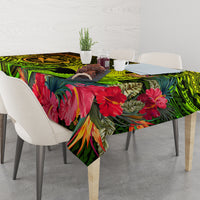 Hawaii Tablecloth Kanaka Map With Polynesian Shark Tattoo Reggae Unique LT14 - Polynesian Pride