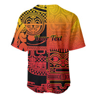 Personalised Ia Ora Na Marquesas Islands Baseball Jersey Mata Tiki Marquesan Tattoo LT14 - Polynesian Pride