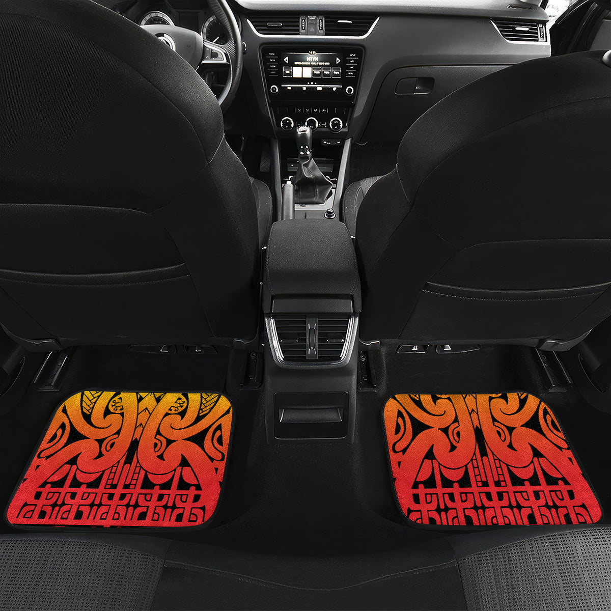 Personalised Ia Ora Na Marquesas Islands Car Mats Mata Tiki Marquesan Tattoo LT14 - Polynesian Pride