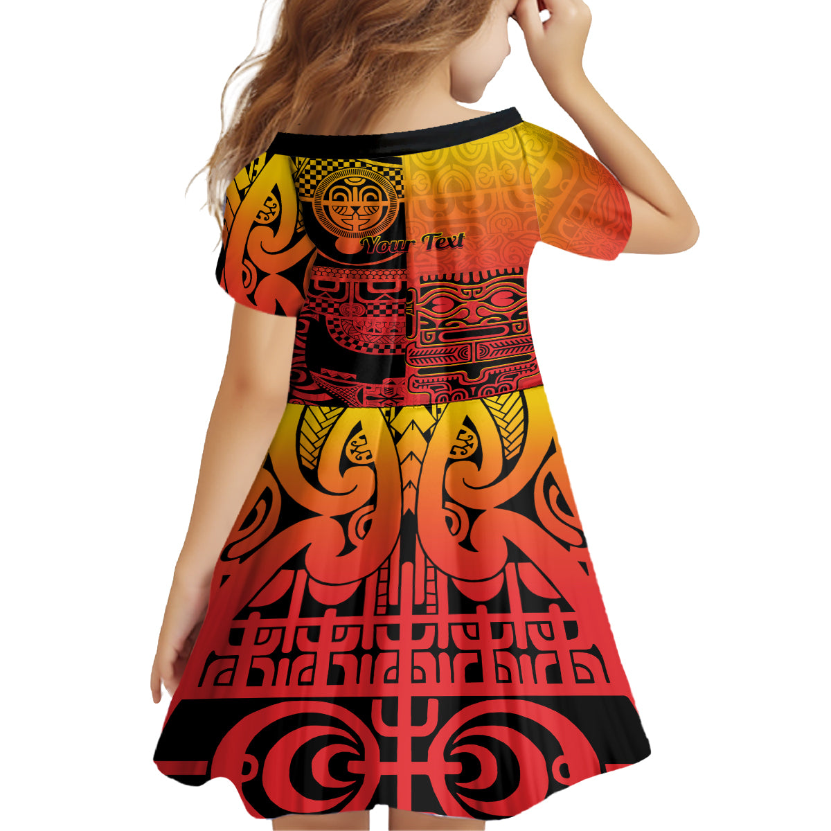 Personalised Ia Ora Na Marquesas Islands Family Matching Off Shoulder Maxi Dress and Hawaiian Shirt Mata Tiki Marquesan Tattoo LT14 - Polynesian Pride