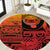 Ia Ora Na Marquesas Islands Round Carpet Mata Tiki Marquesan Tattoo LT14 Red - Polynesian Pride