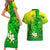 Kia Orana Cook Islands Couples Matching Short Sleeve Bodycon Dress and Hawaiian Shirt Kuki Airani Tattoo Pattern With Sea Turtle LT14 - Polynesian Pride