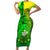 Kia Orana Cook Islands Family Matching Short Sleeve Bodycon Dress and Hawaiian Shirt Kuki Airani Tattoo Pattern With Sea Turtle LT14 Mom's Dress Green - Polynesian Pride