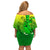 Kia Orana Cook Islands Off Shoulder Short Dress Kuki Airani Tattoo Pattern With Sea Turtle LT14 - Polynesian Pride