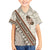 Bula Fiji Family Matching Off Shoulder Short Dress and Hawaiian Shirt Fijian Masi Tapa Cloth Vintage Vibes LT14 Son's Shirt Beige - Polynesian Pride