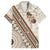 Bula Fiji Family Matching Short Sleeve Bodycon Dress and Hawaiian Shirt Fijian Masi Tapa Cloth Vintage Vibes LT14 Dad's Shirt - Short Sleeve Beige - Polynesian Pride