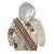 Bula Fiji Kid Hoodie Fijian Masi Tapa Cloth Vintage Vibes LT14 Zip Hoodie Beige - Polynesian Pride