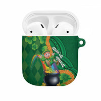 St Patrick's Day Hawaii AirPods Case Hauoli Maoli Funny Shaka Leprechaun