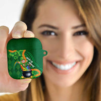 St Patrick's Day Hawaii AirPods Case Hauoli Maoli Funny Shaka Leprechaun