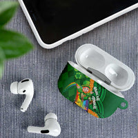 St Patrick's Day Hawaii AirPods Case Hauoli Maoli Funny Shaka Leprechaun