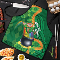 St Patrick's Day Hawaii Apron Hauoli Maoli Funny Shaka Leprechaun LT14 Green - Polynesian Pride