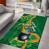 St Patrick's Day Hawaii Area Rug Hauoli Maoli Funny Shaka Leprechaun LT14 - Polynesian Pride