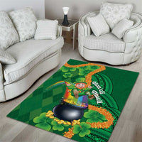 St Patrick's Day Hawaii Area Rug Hauoli Maoli Funny Shaka Leprechaun LT14 - Polynesian Pride