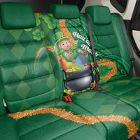 St Patrick's Day Hawaii Back Car Seat Cover Hauoli Maoli Funny Shaka Leprechaun LT14 - Polynesian Pride