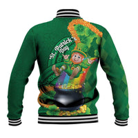 St Patrick's Day Hawaii Baseball Jacket Hauoli Maoli Funny Shaka Leprechaun LT14 - Polynesian Pride