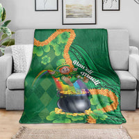 St Patrick's Day Hawaii Blanket Hauoli Maoli Funny Shaka Leprechaun LT14 - Polynesian Pride