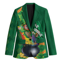 St Patrick's Day Hawaii Blazer Hauoli Maoli Funny Shaka Leprechaun LT14 Unisex Green - Polynesian Pride