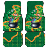 St Patrick's Day Hawaii Car Mats Hauoli Maoli Funny Shaka Leprechaun LT14 - Polynesian Pride