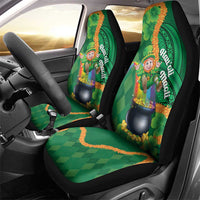 St Patrick's Day Hawaii Car Seat Cover Hauoli Maoli Funny Shaka Leprechaun LT14 - Polynesian Pride