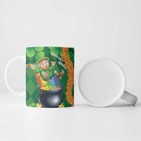 St Patrick's Day Hawaii Ceramic Mug Hauoli Maoli Funny Shaka Leprechaun