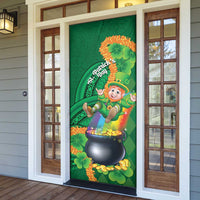 St Patrick's Day Hawaii Door Cover Hauoli Maoli Funny Shaka Leprechaun LT14 - Polynesian Pride