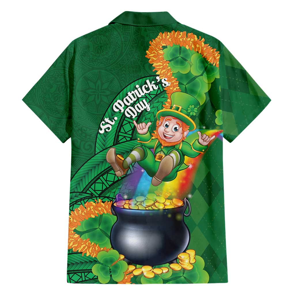 St Patrick's Day Hawaii Family Matching Off Shoulder Maxi Dress and Hawaiian Shirt Hauoli Maoli Funny Shaka Leprechaun