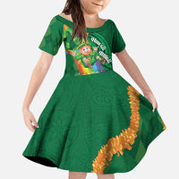 St Patrick's Day Hawaii Family Matching Tank Maxi Dress and Hawaiian Shirt Hauoli Maoli Funny Shaka Leprechaun